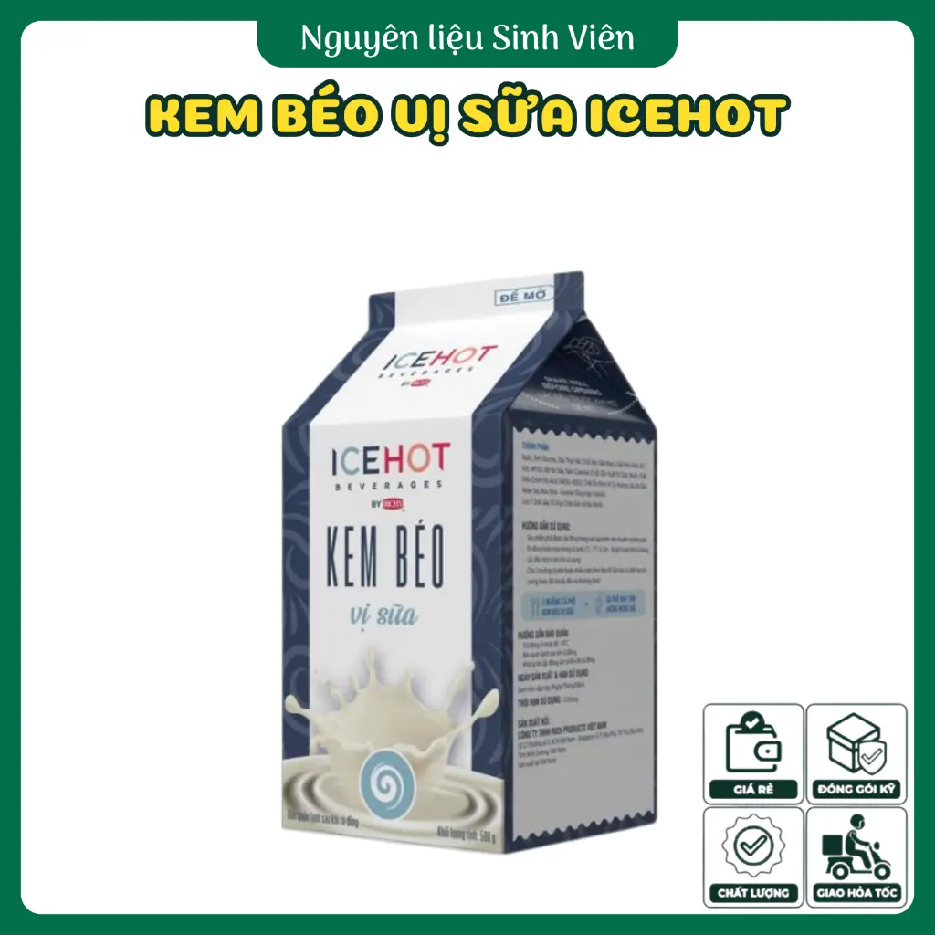 Kem béo vị sữa Icehot
