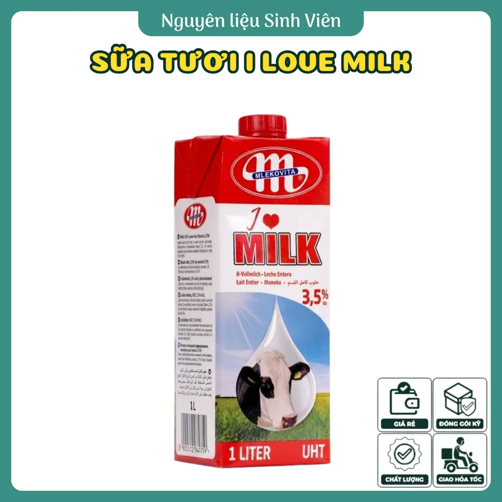 Sữa tươi nguyên kem Mlekovita I Love Milk
