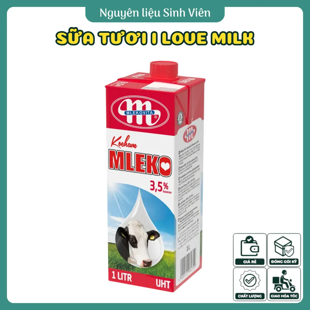 Sữa tươi nguyên kem Mlekovita I Love Milk