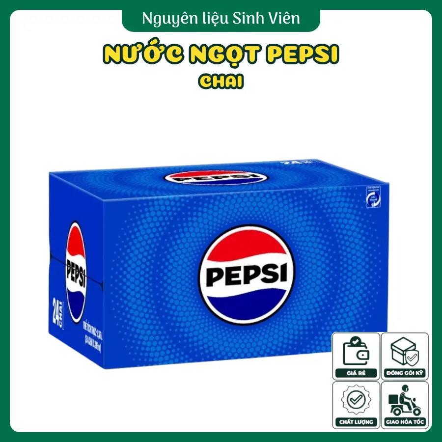 Thùng 24 chai nước ngọt Pepsi 390ml
