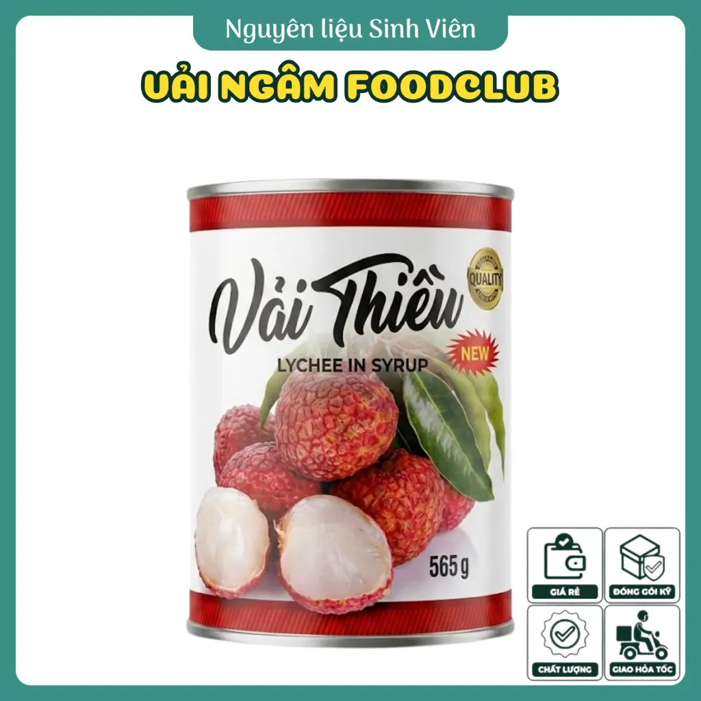 Vải ngâm đóng lon Foodclub