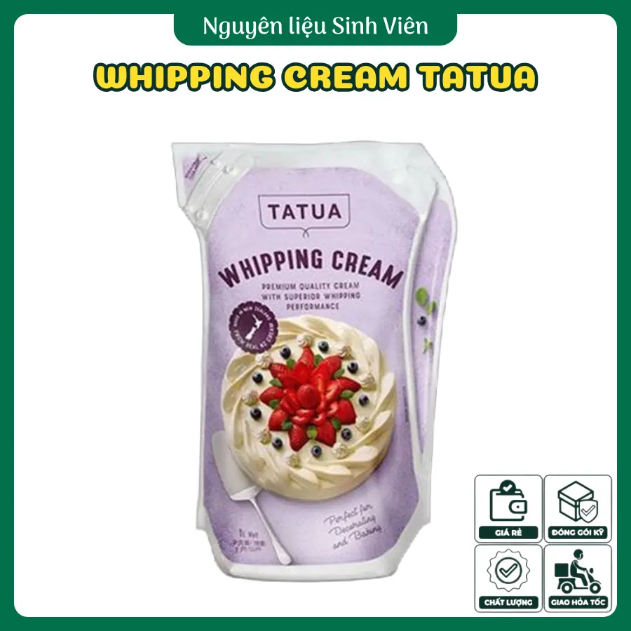 Kem sữa đánh bông whipping cream Tatua
