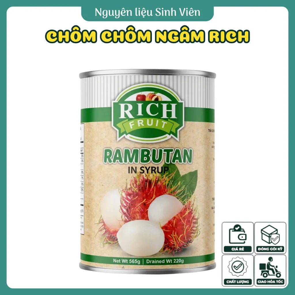 Chôm chôm ngâm đóng lon Rich