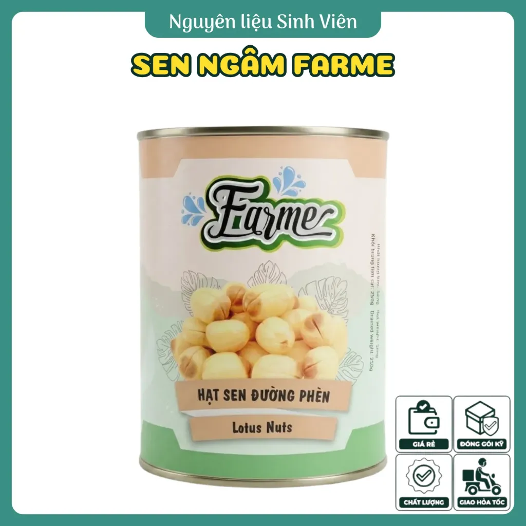 Hạt sen ngâm đóng lon Farme