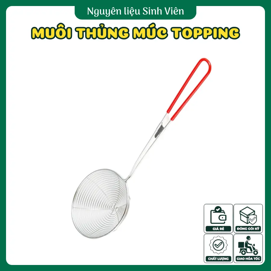 Muôi thủng múc topping