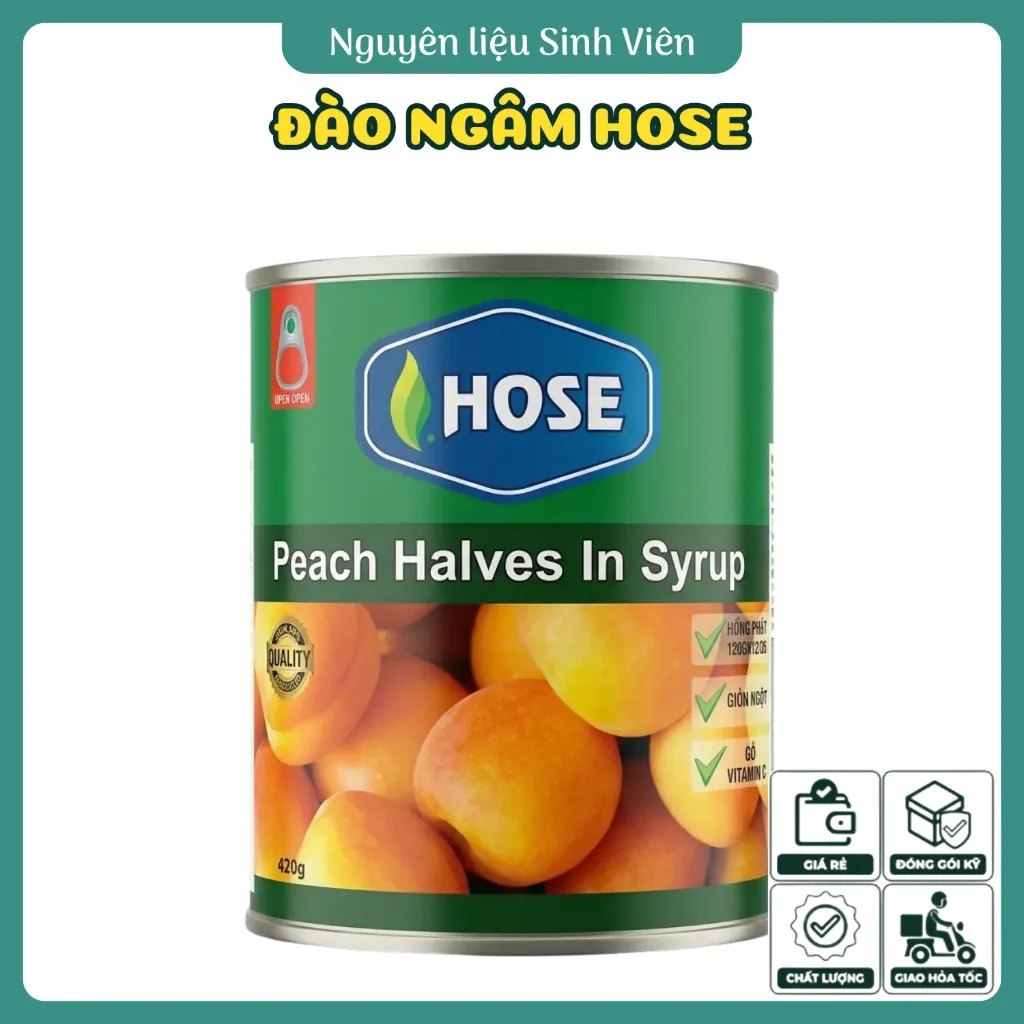 Đào ngâm đóng lon Hose