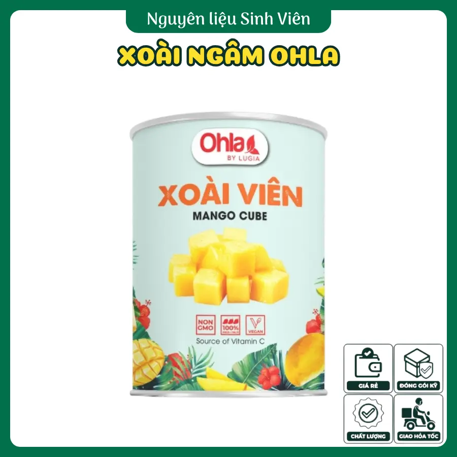 Xoài viên ngâm đóng lon Ohla