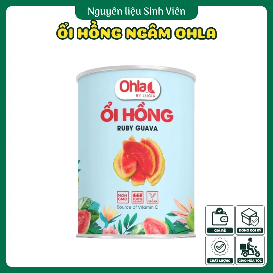Ổi hồng ngâm đóng lon Ohla