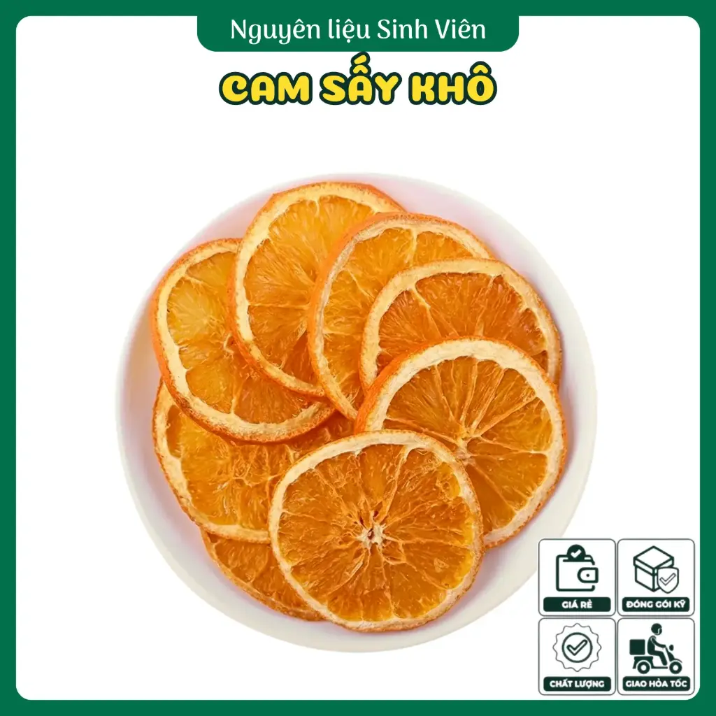 Cam vàng cắt lát sấy khô