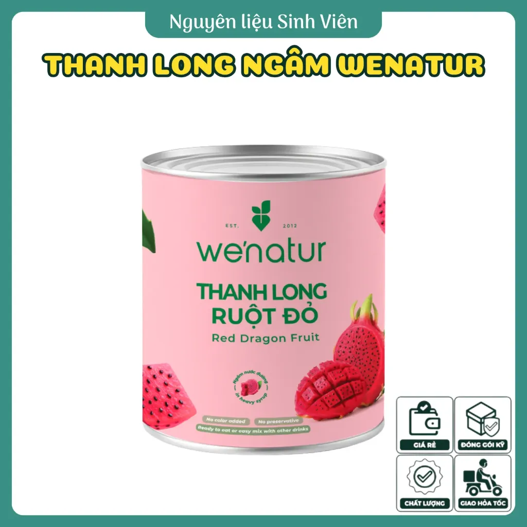 Thanh long ruột đỏ ngâm đóng lon Wenatur