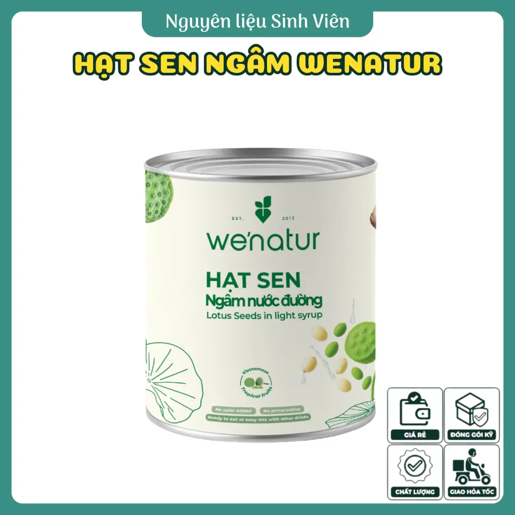 Hạt sen ngâm đóng lon Wenatur