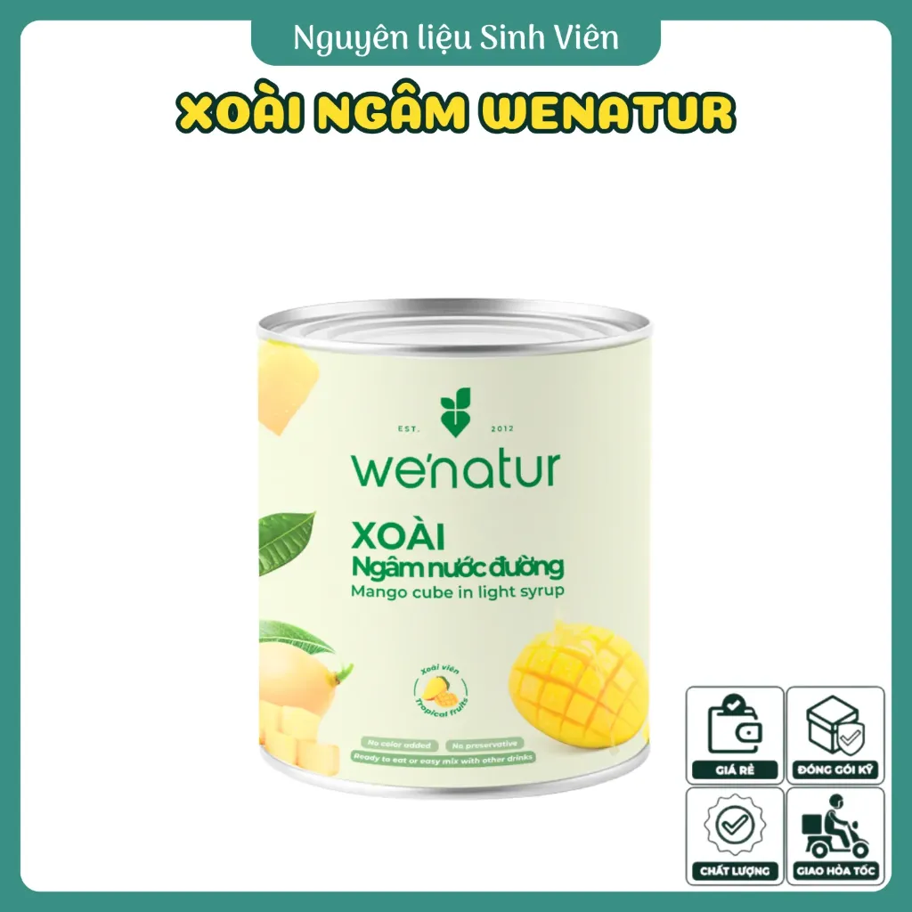 Xoài viên ngâm đóng lon Wenatur