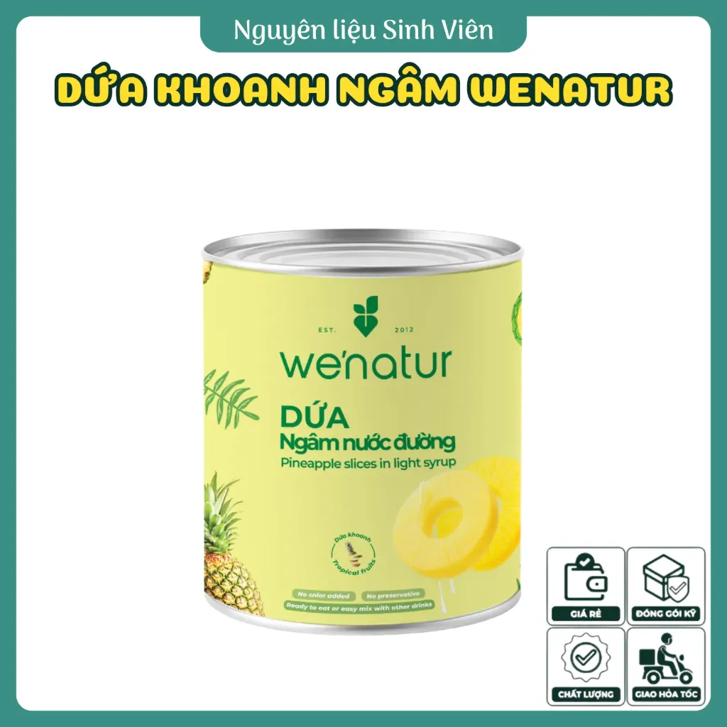 Dứa khoanh ngâm đóng lon Wenatur