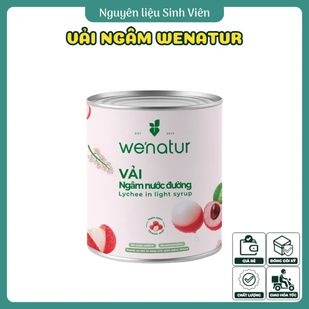 Vải ngâm đóng lon Wenatur