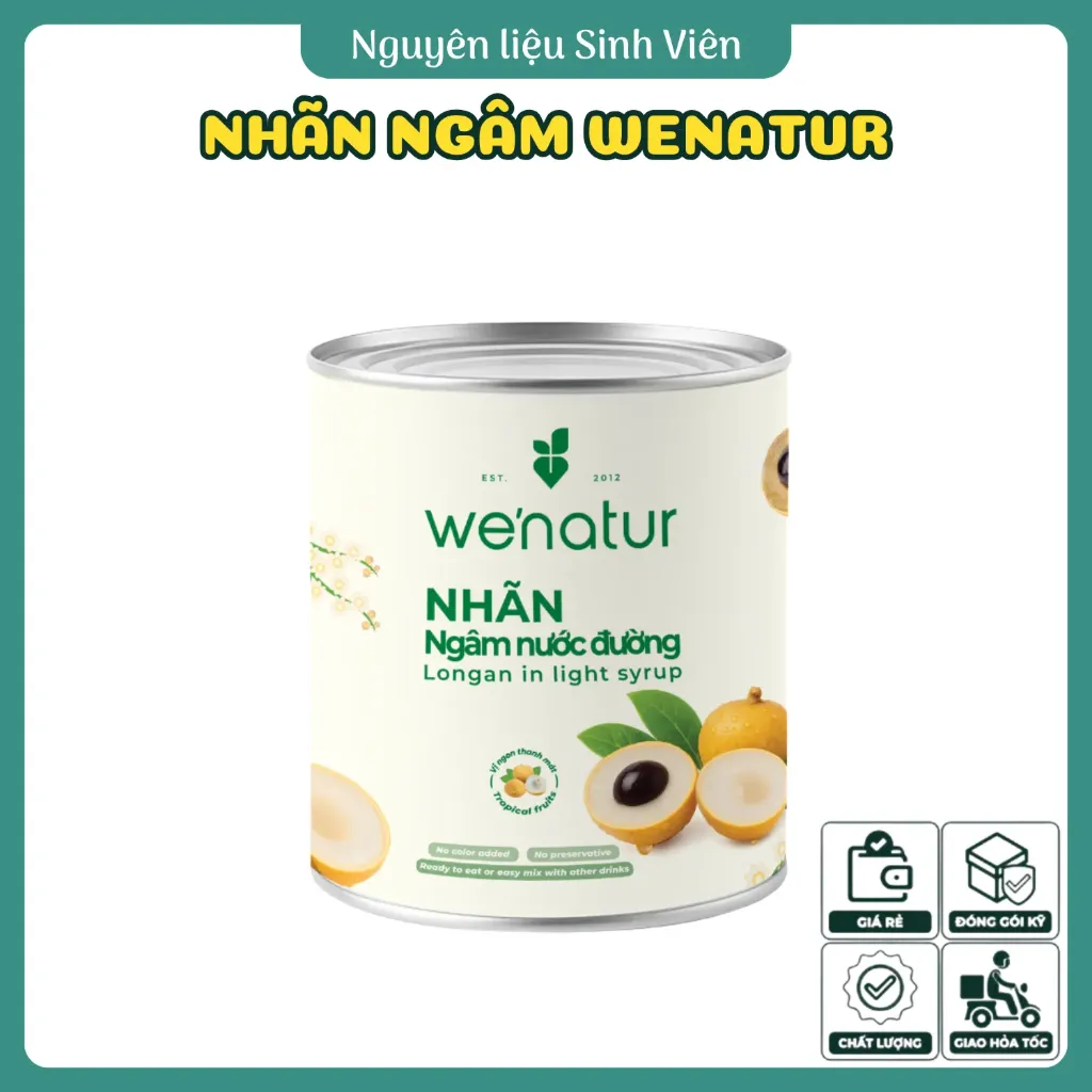 Nhãn ngâm đóng lon Wenatur