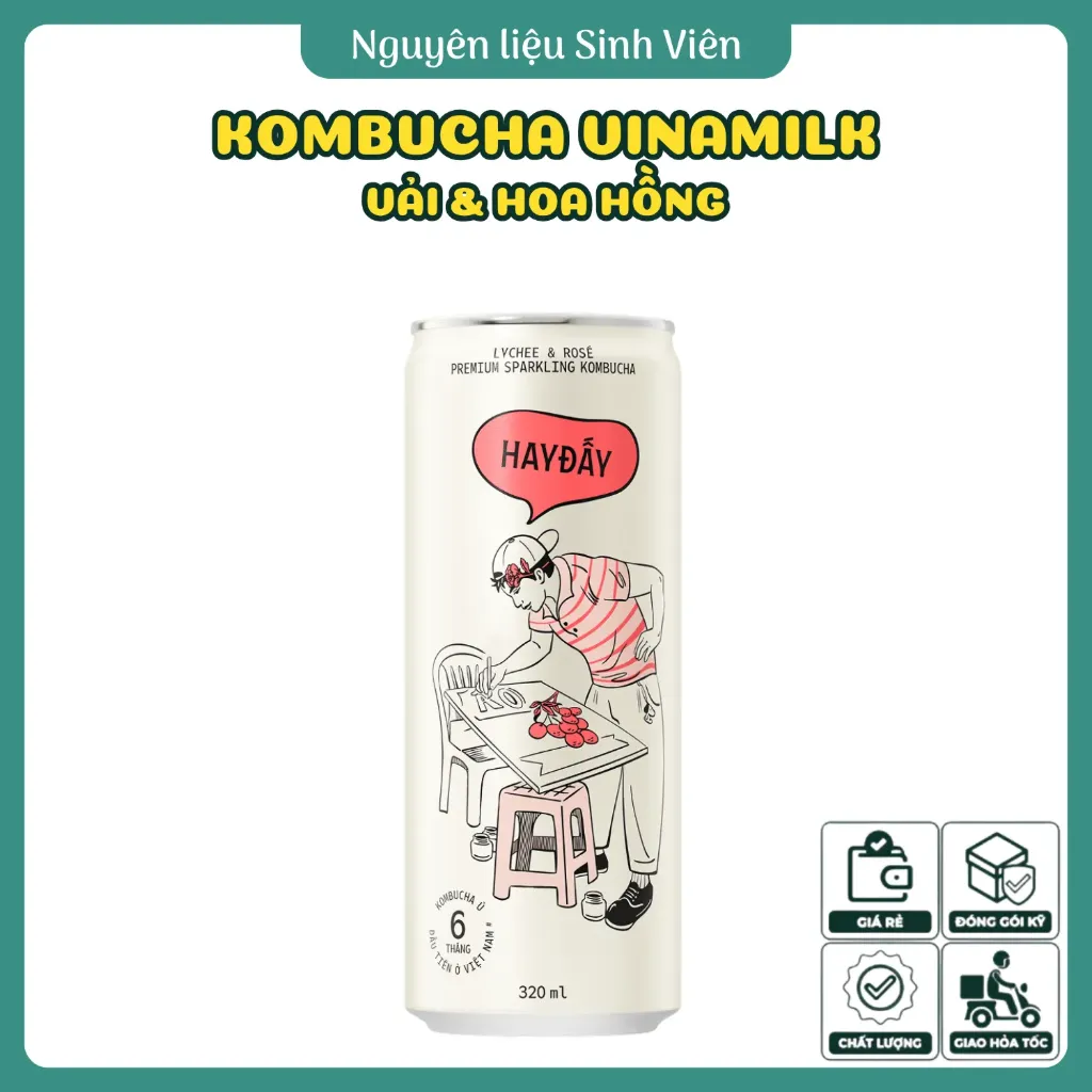 Trà lên men có gas Kombucha HayĐấy Vinamilk