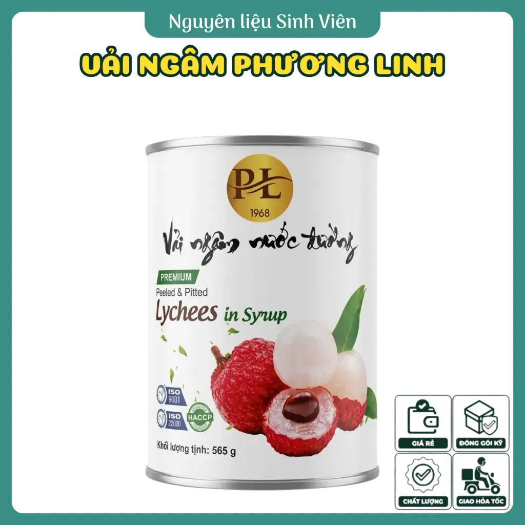 Vải ngâm đóng lon Phương Linh