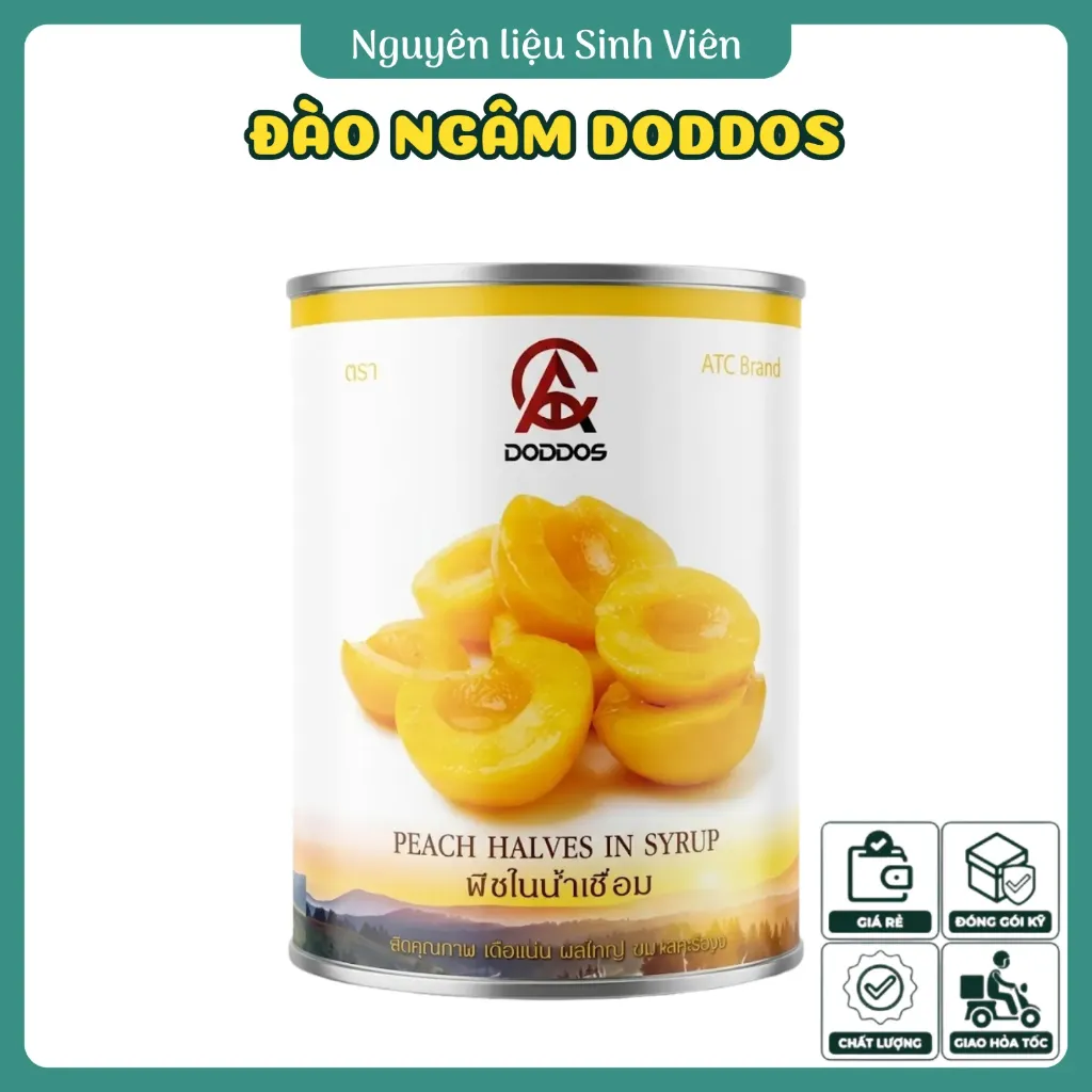 Đào ngâm đóng lon Doddos