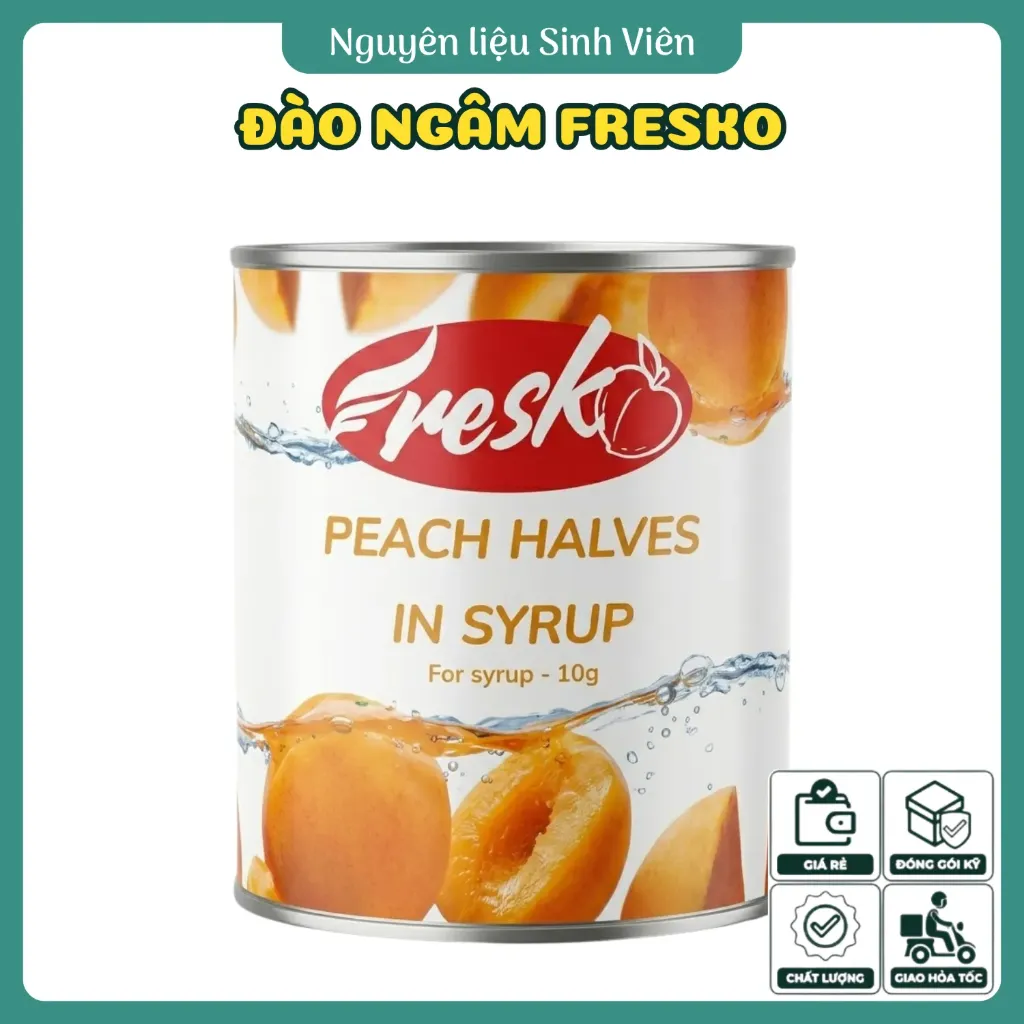 Đào ngâm đóng lon Fresko