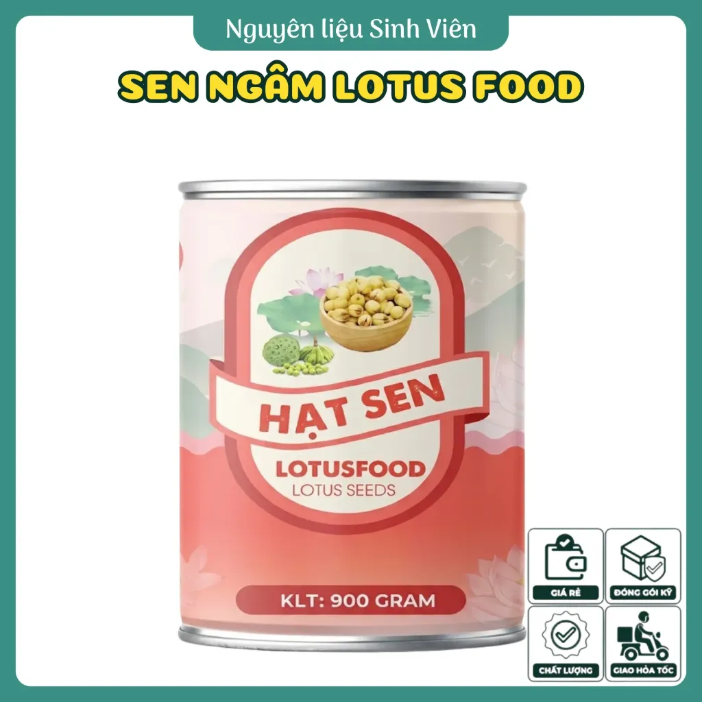 Hạt sen ngâm đóng lon Lotus Food