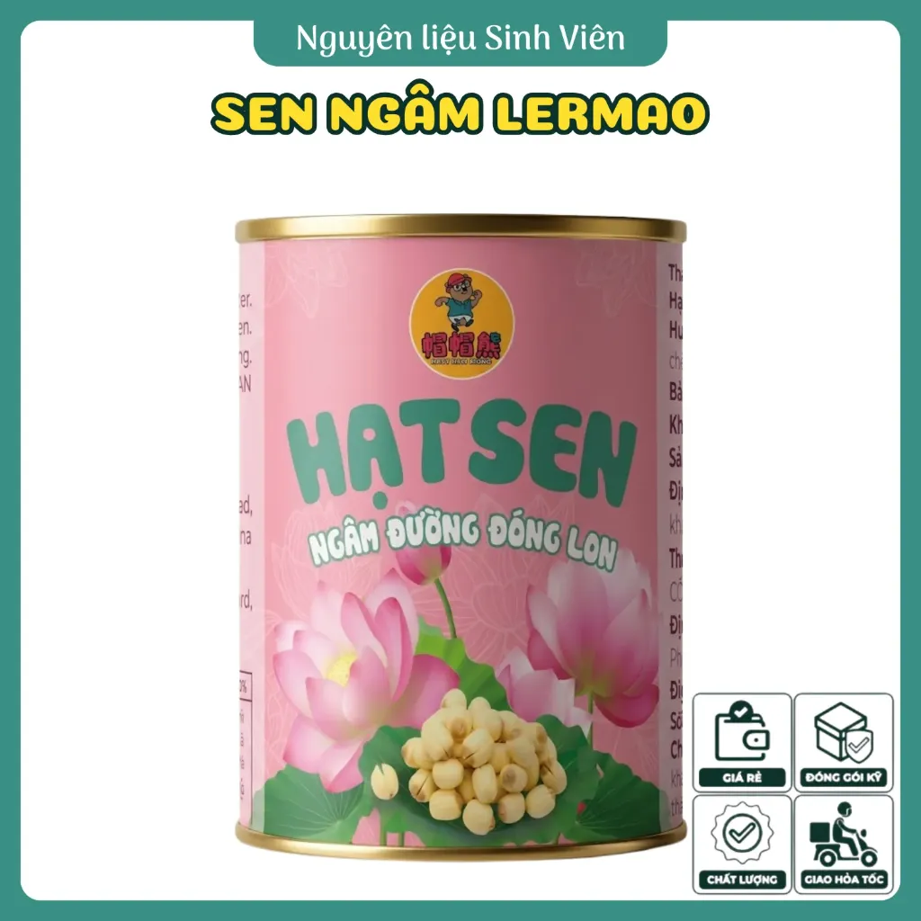 Hạt sen ngâm đóng lon Lermao