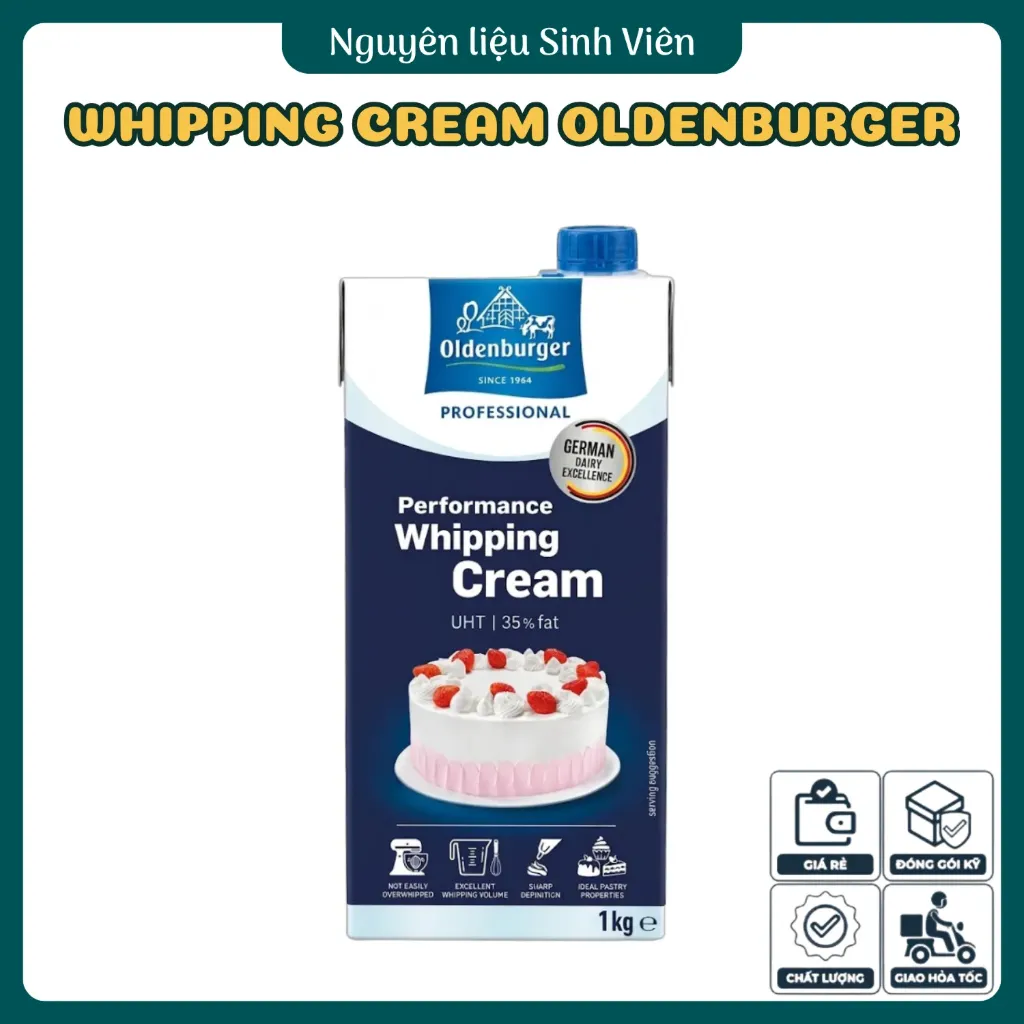 Kem sữa đánh bông whipping cream Oldenburger