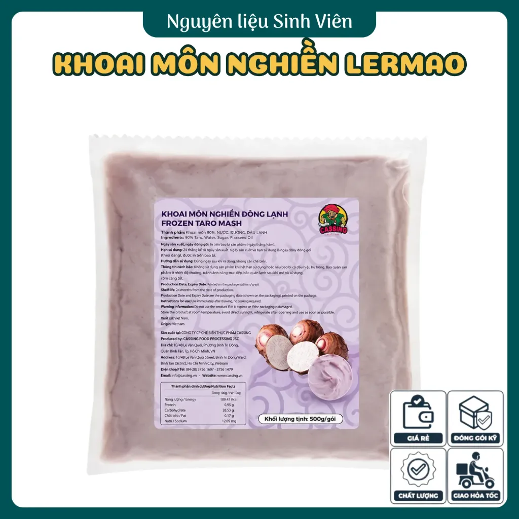 Khoai môn nghiền đông lạnh Lermao