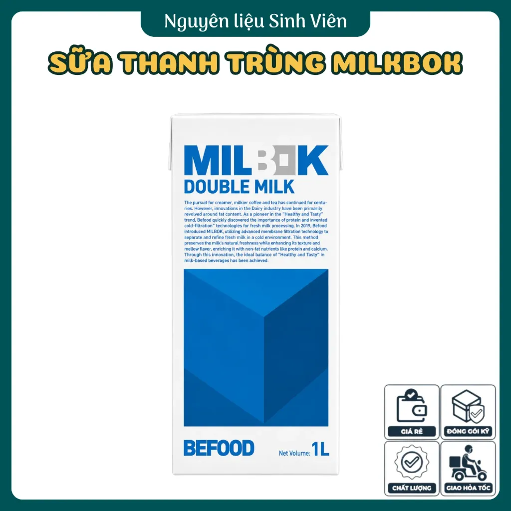 Sữa tươi thanh trùng Milbok Double Milk