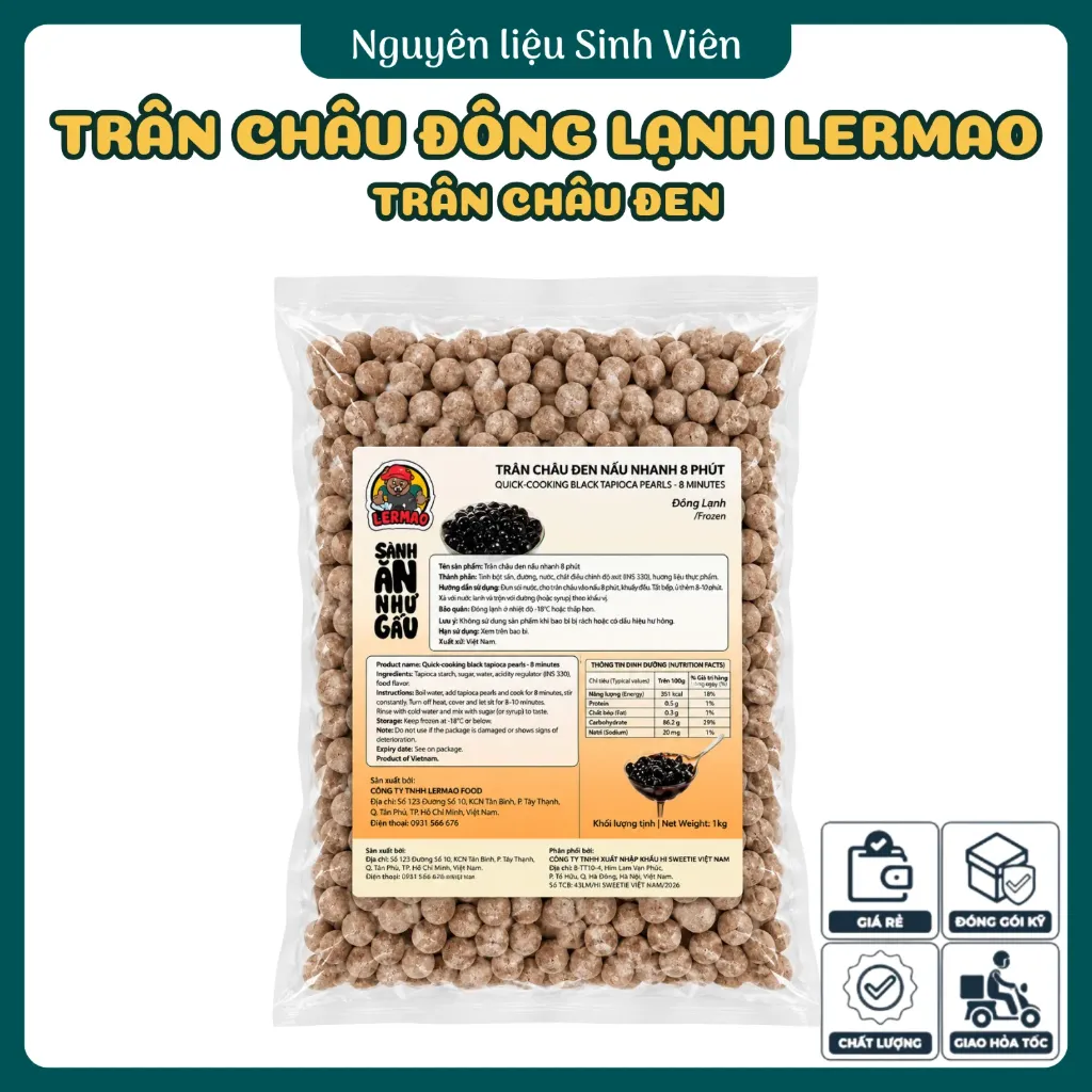Trân châu tươi đông lạnh Lermao