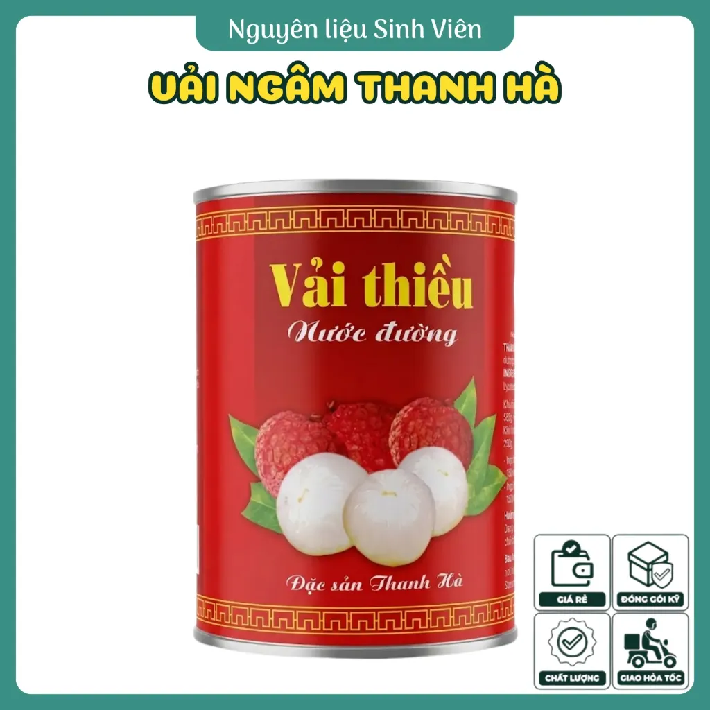 Vải ngâm đóng lon Thanh Hà