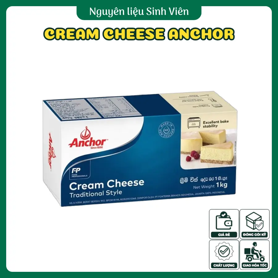 Phô mai cream cheese Anchor