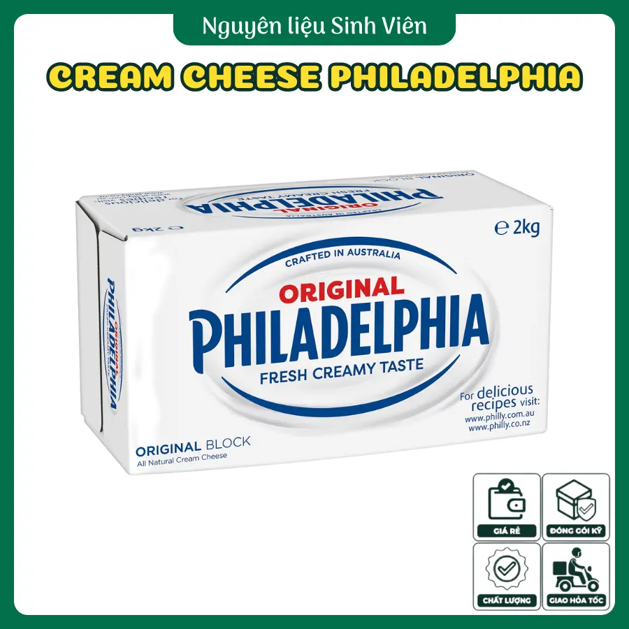 Phô mai cream cheese Philadelphia