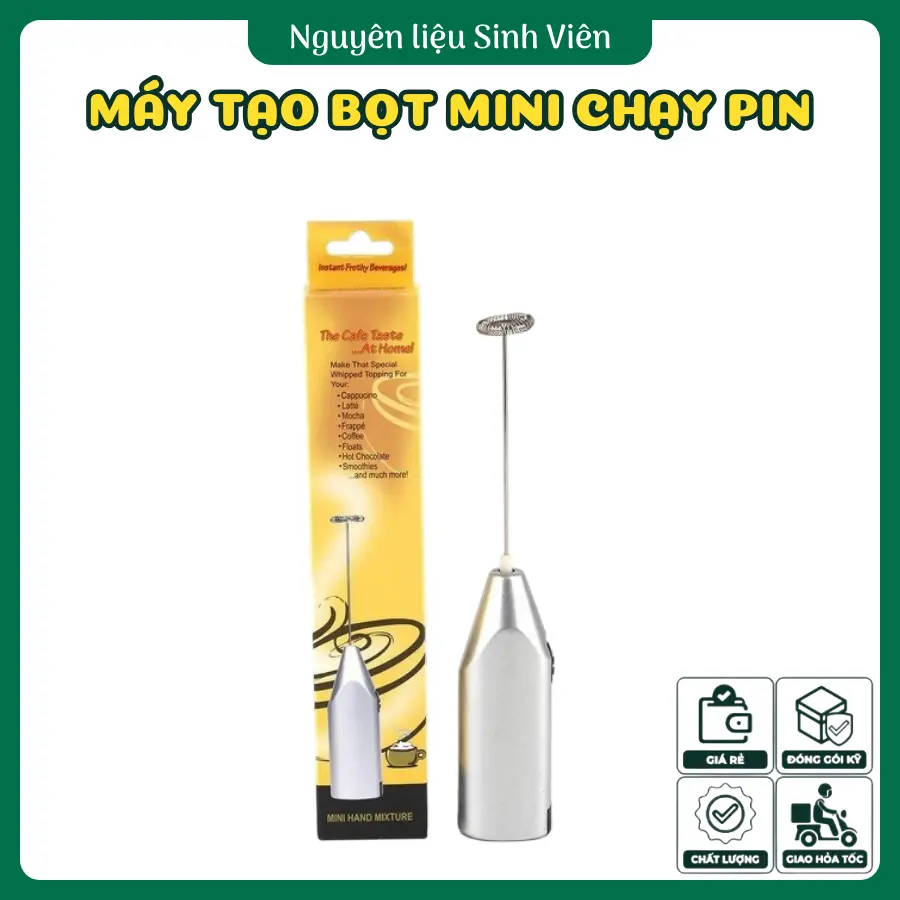 Máy tạo bọt mini chạy pin