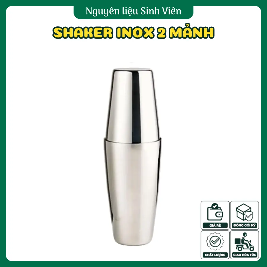 Shaker inox 2 mảnh