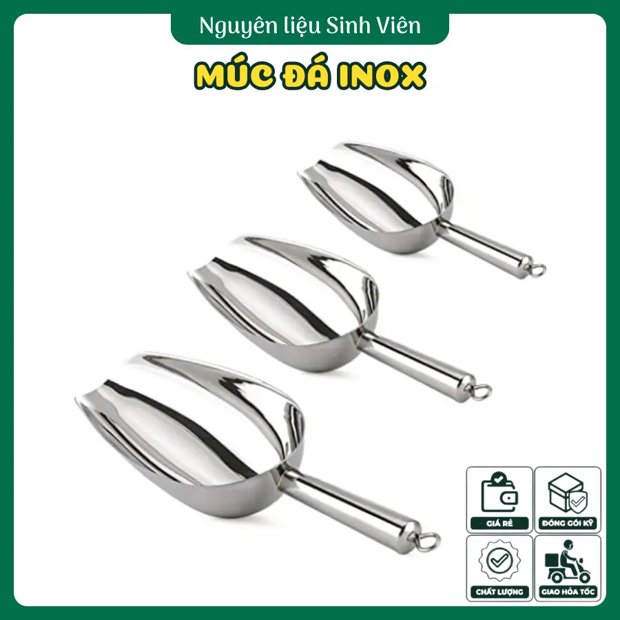 Muôi múc đá inox