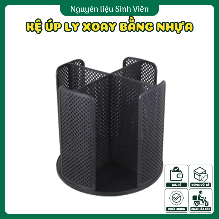 Kệ úp ly xoay 4 ngăn
