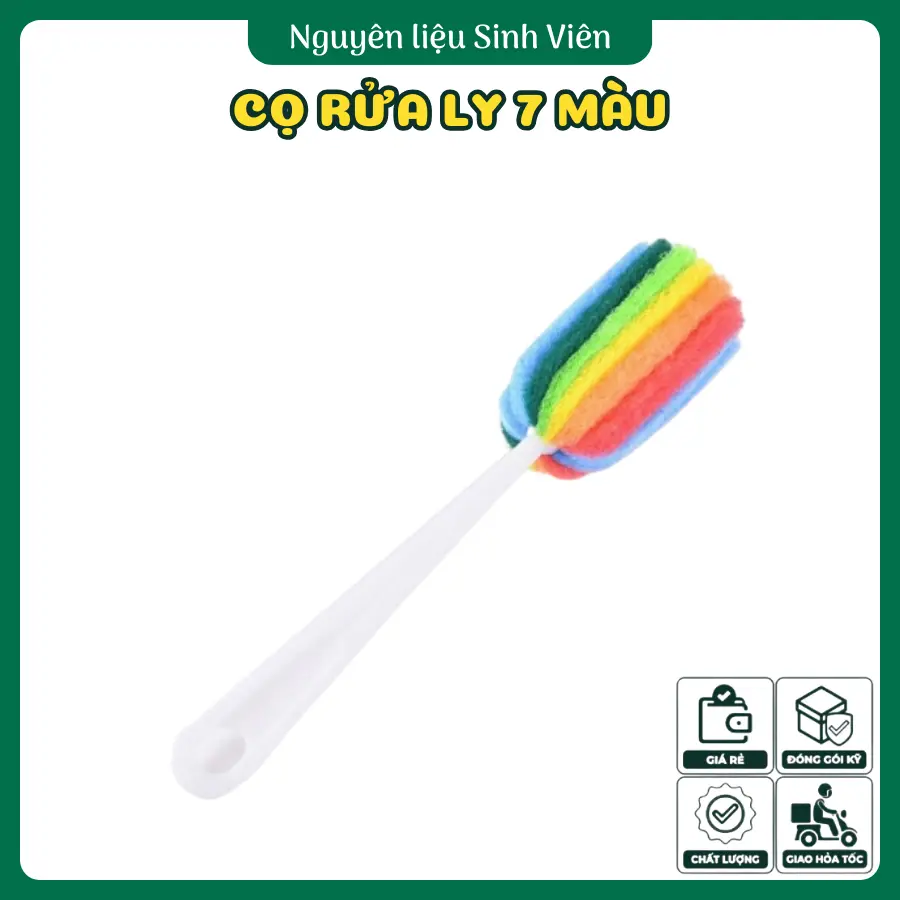 Cọ rửa ly 7 màu