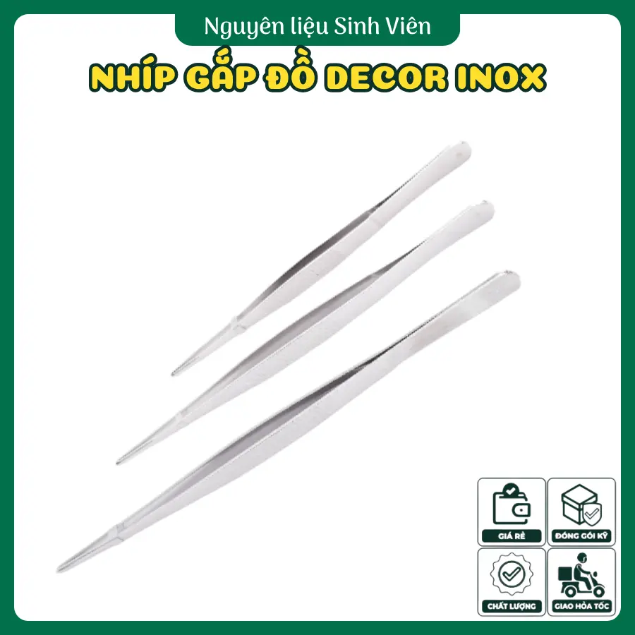 Nhíp gắp đồ decor inox