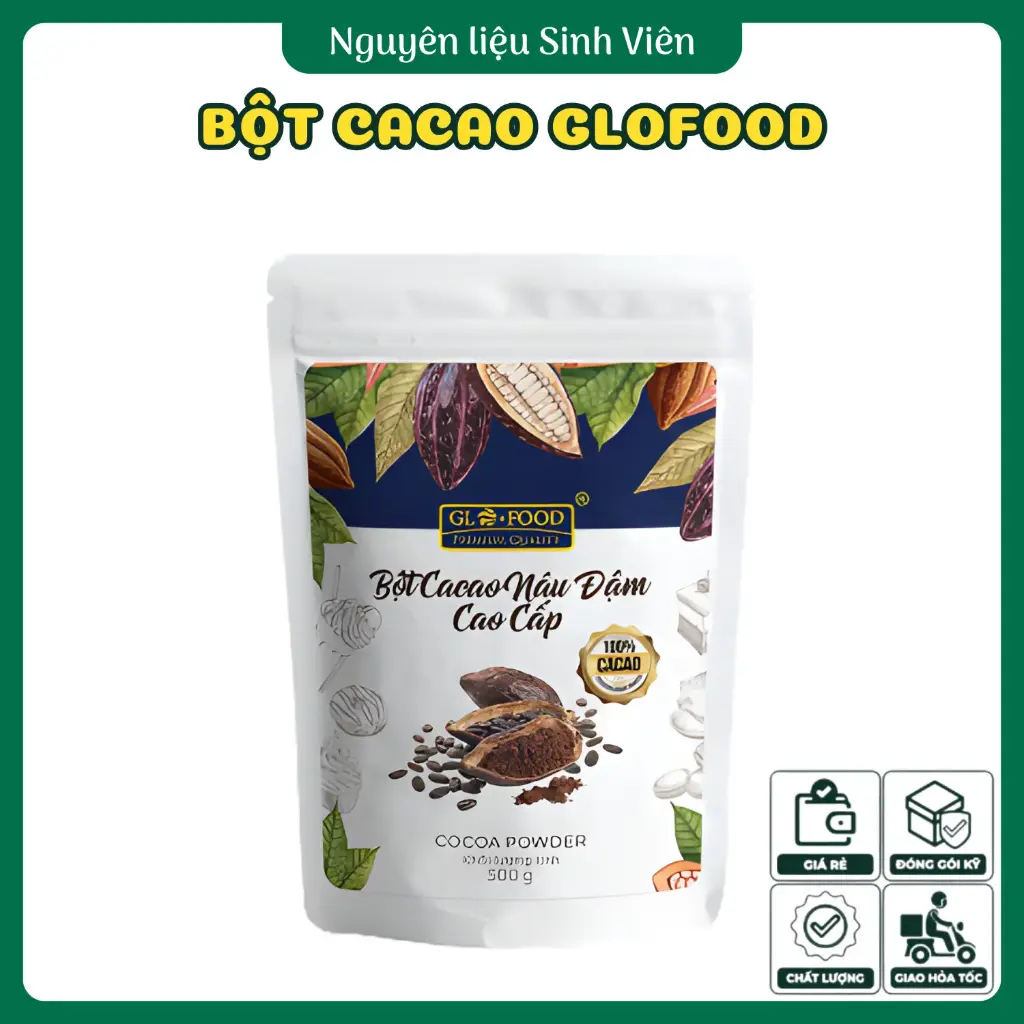 Bột cacao nâu đậm Glofood