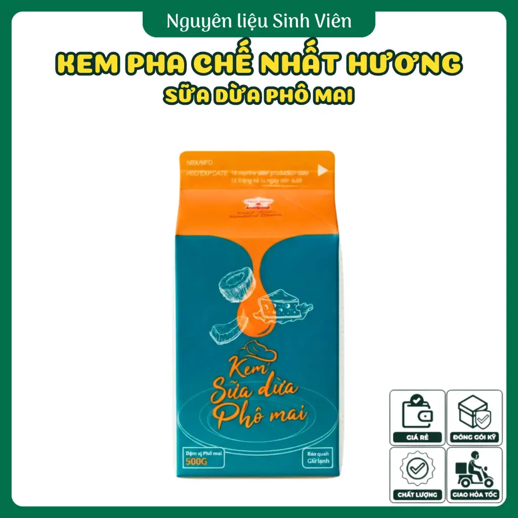 Kem sữa dừa phô mai Nhất Hương