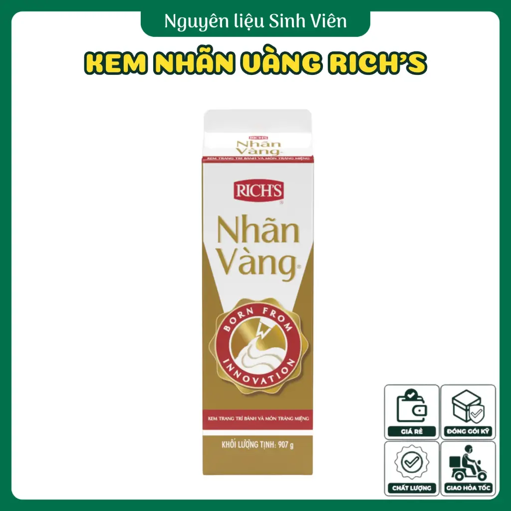 Kem trang trí bánh nhãn vàng Rich's Golden Label