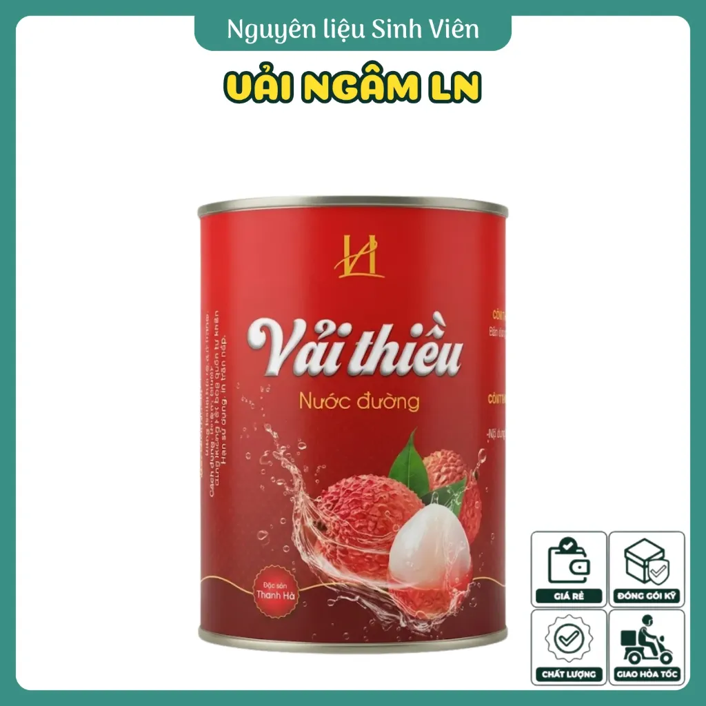 Vải ngâm đóng lon HL