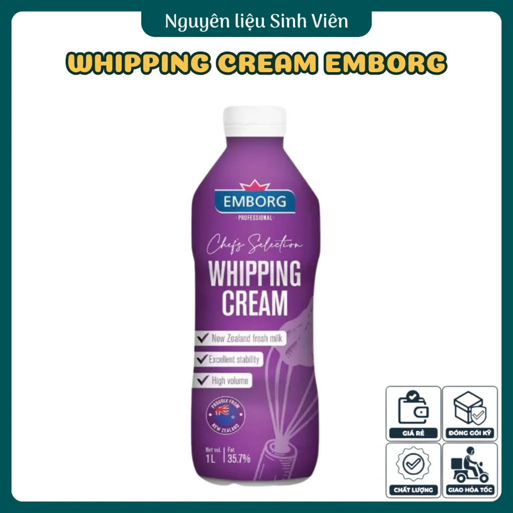 Kem sữa đánh bông whipping cream Emborg