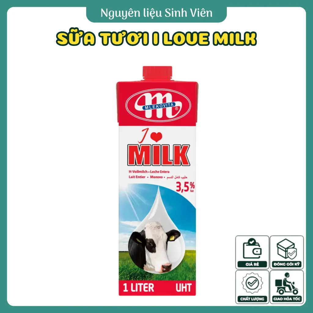 Sữa tươi nguyên kem Mlekovita I Love Milk