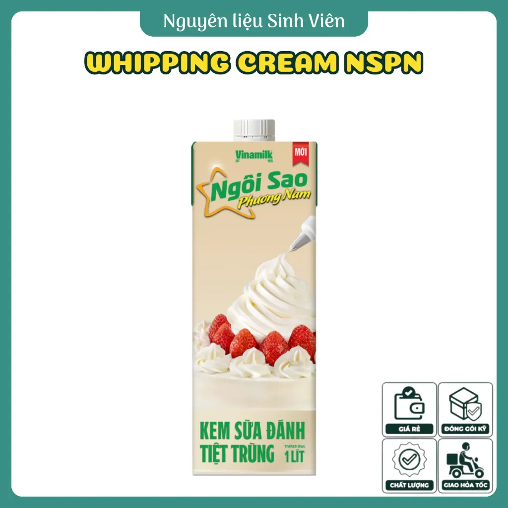 Kem sữa đánh bông whipping cream Ngôi sao Phương Nam