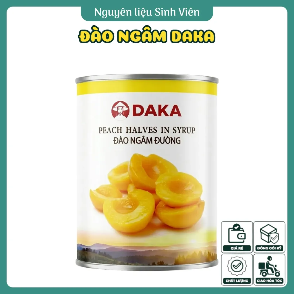 Đào ngâm đóng lon Daka