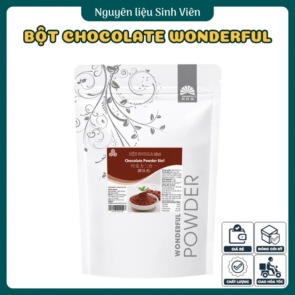 Bột chocolate 2in1 Wonderful