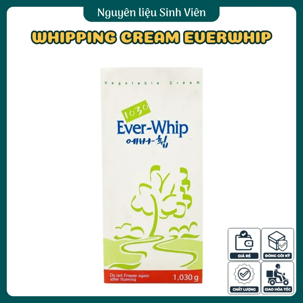 Kem sữa đánh bông whipping cream EverWhip