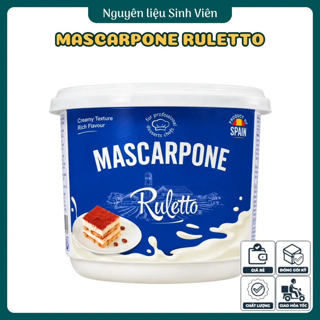 Phô mai Mascarpone Rulleto