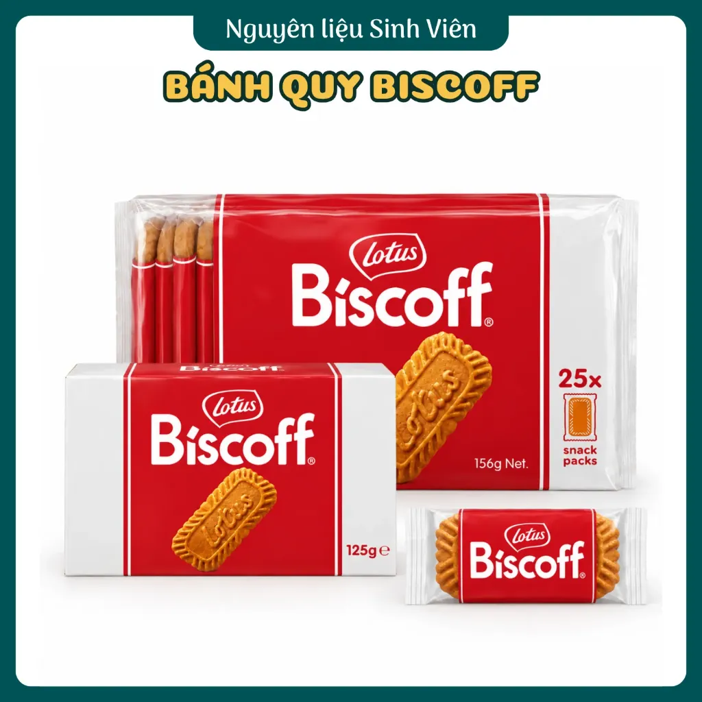 Bánh quy caramel thuần chay Biscoff Lotus